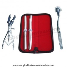 Hegar uterine dilator set,15-16,17-18, wartenberg pinwheel, mathieu speculum